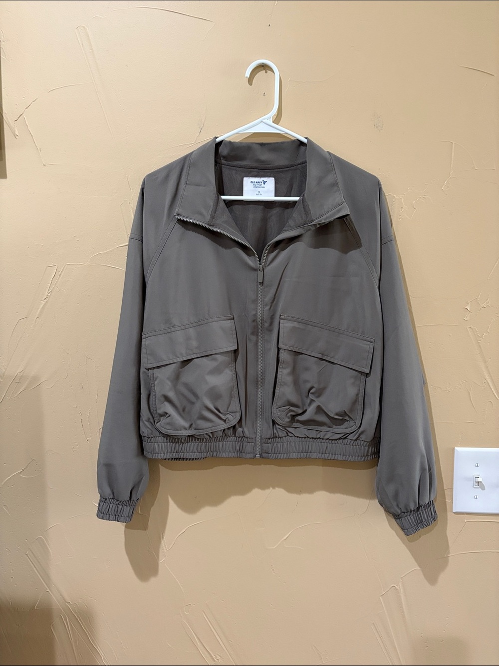 Old Navy Taupe Bomber Jacket